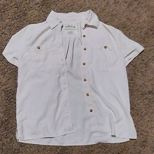 Orvis White Button-Up Short Sleeve
